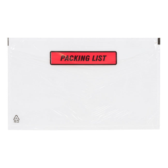Klika -  Paklijstenvelop 'packing list' 220 x 115 mm voor din long formaat