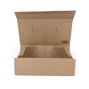 Klika -  Postdoosjes met klepsluiting enkelgolf 308 x 210 x 110 mm (a4 formaat) bruin | 20 stuks