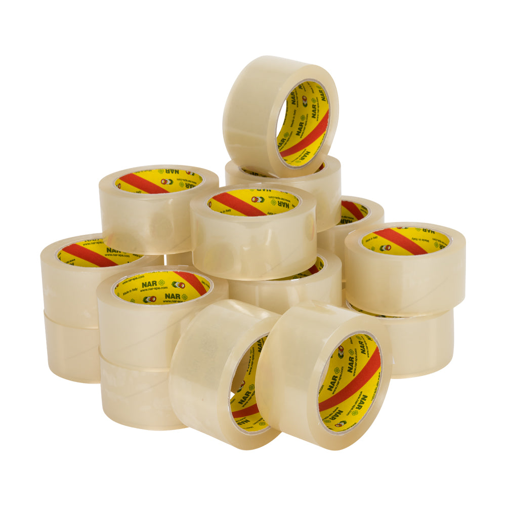 NAR - PP-Acryl e geräuscharm () 32 Mikron 50 mm x 66 Meter transparent | 6 Stück
