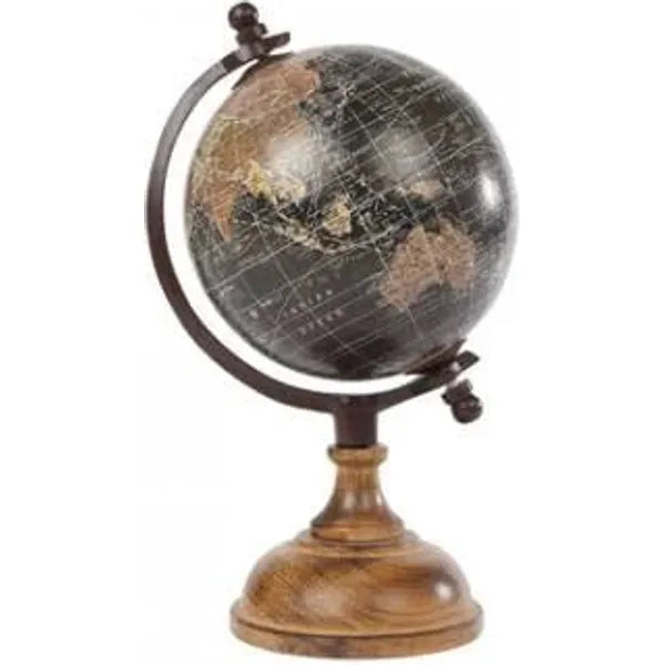 Saison - Globe sur le bois à pied 12 cm noir | 1 pièce | 6 morceaux