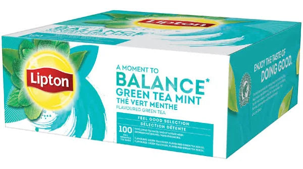 Lipton - Thé Lipton Balance Green Tea Mint 100x1.5gr