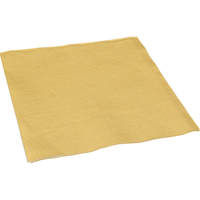 Klika - Servet Gold 33x33cm 1/4 pli 3 -laags | 100 pieces