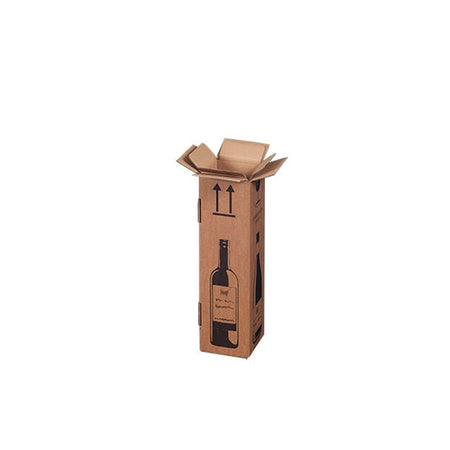 Klika - Carton d'expédition pour 1 bouteille (de vin) 105 x 105 x 420 mm | 20 pièces