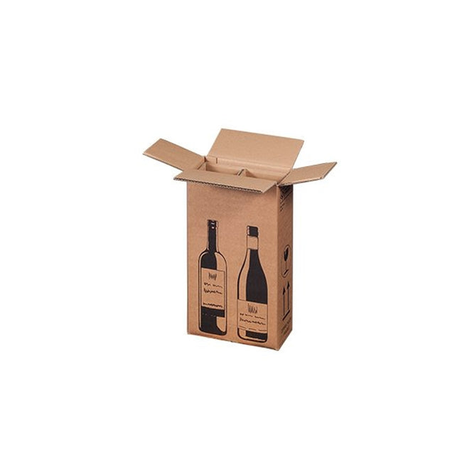 Klika -  Flesverzenddoos voor 2 flessen 204 x 108 x 368 mm | 10 stuks
