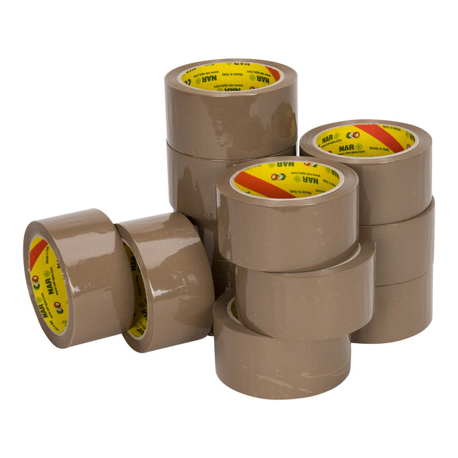 Klika -  Pp solvent e (nar) 28 micron 50 mm x 66 meter bruin | 6 stuks