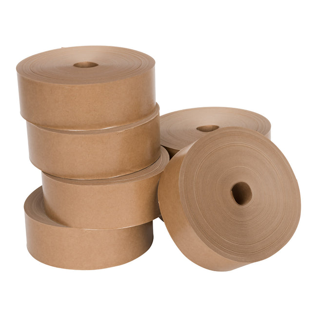 Klika -  Papieren plakband 50 mm x 200 meter bruin (niet zelfklevend) | 3 stuks