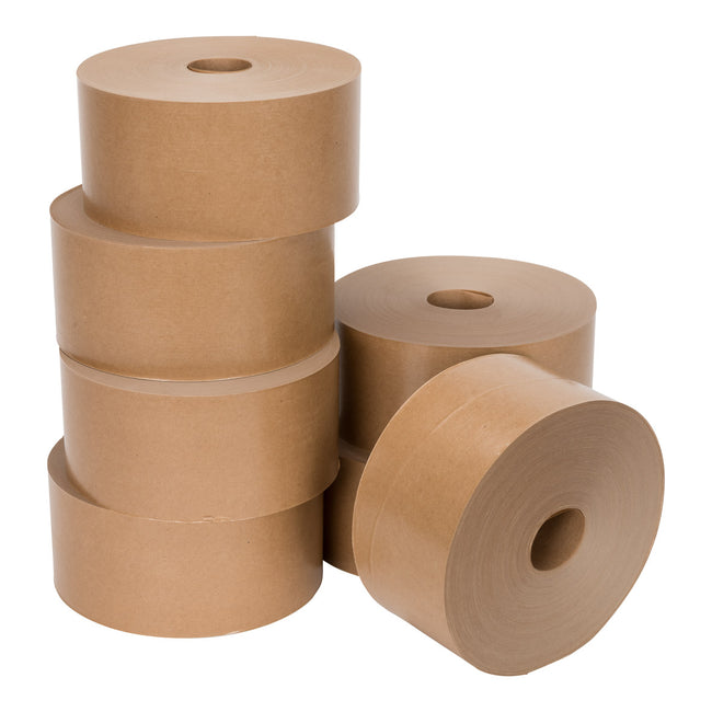 Klika -  Papieren plakband 70 mm x 200 meter bruin (niet zelfklevend) | 3 stuks