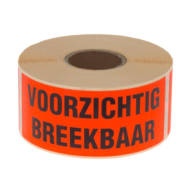 Klika -  Etiketten 'voorzichtig breekbaar' 50 x 130 mm 500 stuks per rol