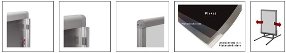 Klika - Panneau de trottoir WINDTER 50x70cm ALU-prof