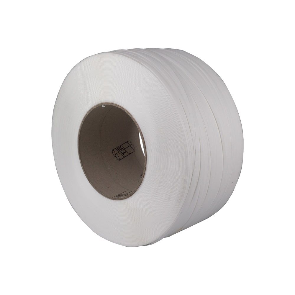 Klika - Ruban PP 12 mm x 070 mm 2500 mètres blanc (âme du rouleau 200 mm)