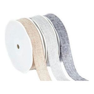 Lint luxe Organic Pristine zwart 25mm x 15 meter