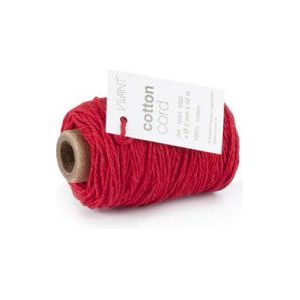 Cotton Cord / Katoen touw 50 meter rood ø2mm