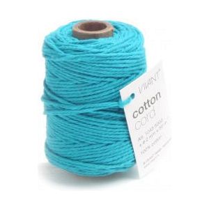 Cotton Cord / Katoen touw 50 meter turquoise ø2mm