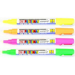 Posterman - Chalkstift posterman pma -30 point moyen 2 mm fluor oranje