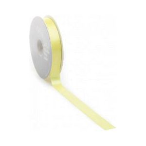 Ruban satin PREMIUM Double face 25mm x 25 mètres jaune clair