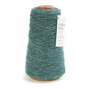 Cotton Cord Lurex Twist Katoen touw 300 meter groen /goud ø2mm