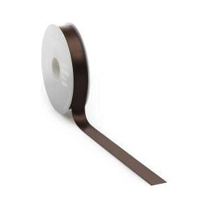 Ruban satin PREMIUM Double face 16mm x 100 mètres marron