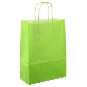 Sac à cordon en papier 22x10x31cm 50pcs vert clair