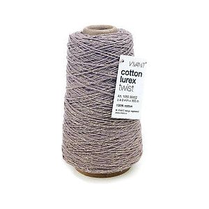 Cotton Cord Twist/ Katoen touw 300 meter Lavendel/Goud