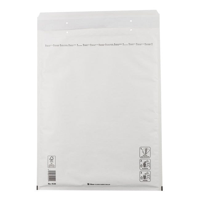 Klika - Enveloppes de coussin d'air blanc 345 x 470 mm (k / 20)